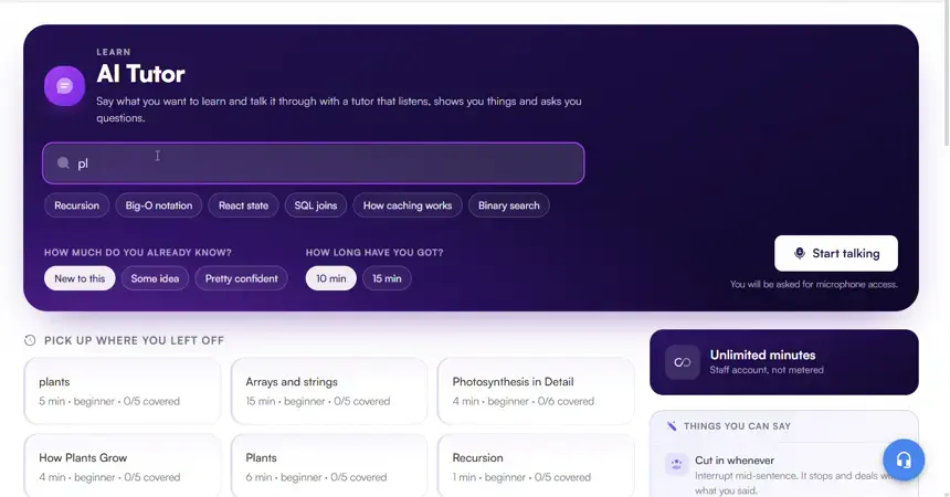 AI teaches you in real time — the AI Linc platform