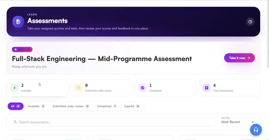 Proctored assessments — the AI Linc platform