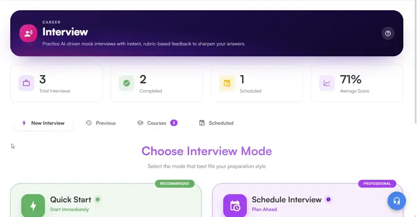 Interview like it's real — the AI Linc platform